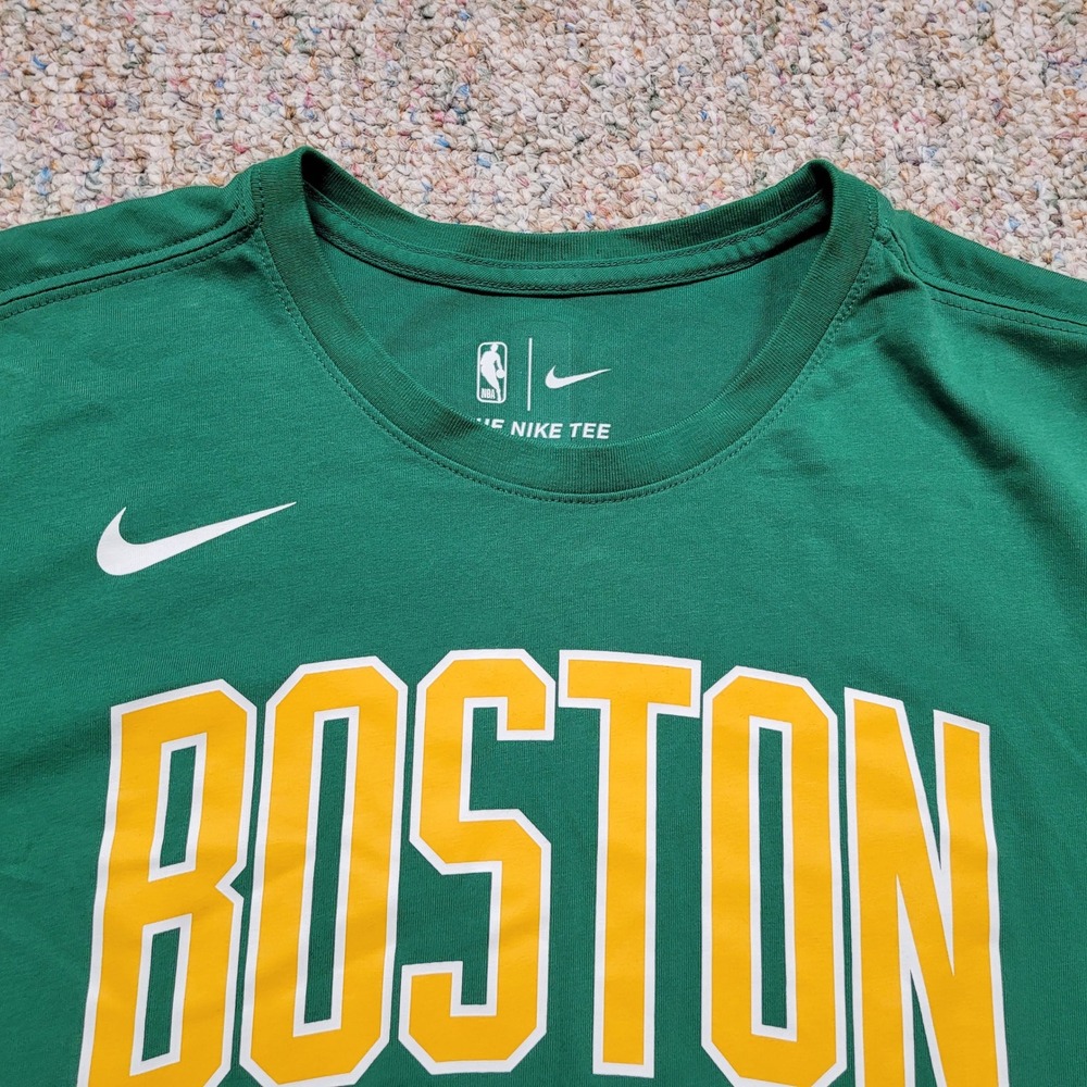 Nike Boston Celtics Shirt Mens XL Green Dri-FIT Kyrie Irving NBA AO0873-313 - Picture 2 of 16